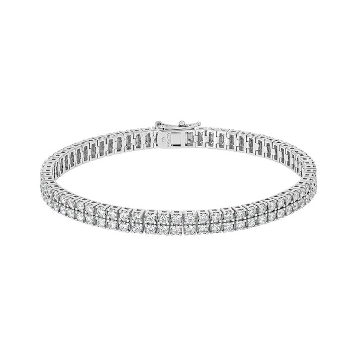 Double Row Moissanite Tennis Bracelet Summer Diamonds